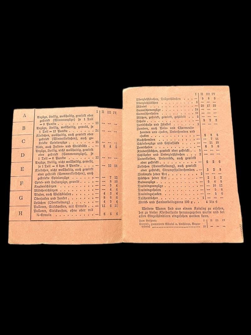 WW2 GERMAN CLOTHING CARD — image 3