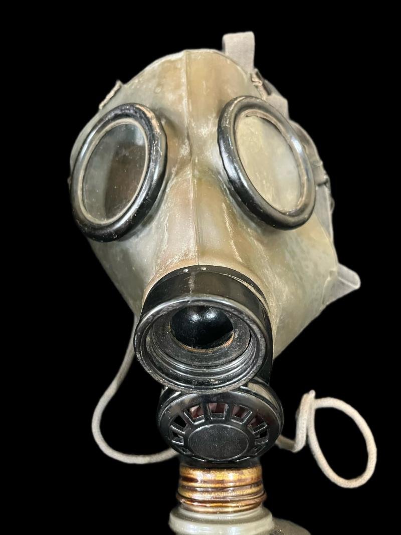CZECH GAS MASK WITH FILTER AND TIN — image 2