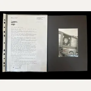 WW2 GERMAN BF-109 PILOTS SIGNATURE AND LETTER