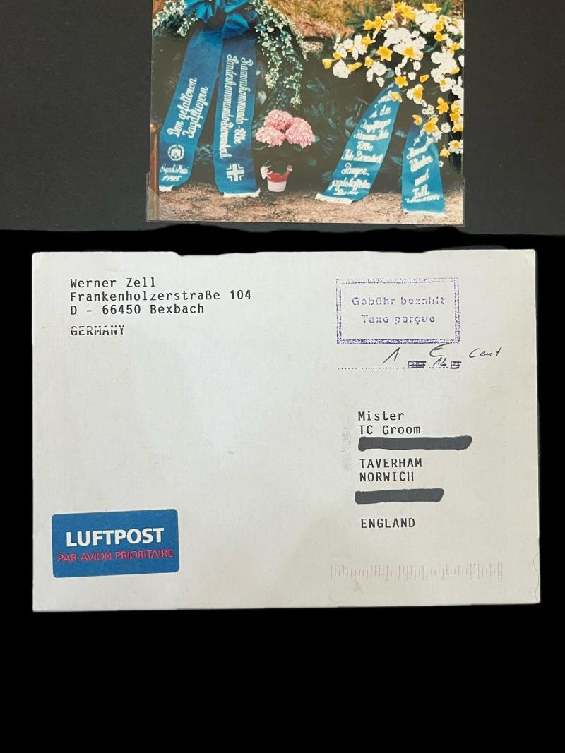 WW2 GERMAN BF-109 PILOTS SIGNATURE AND ENVELOPE — image 3