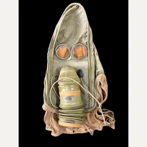 VERY RARE WW2 BRITISH INVALID'S GAS MASK
