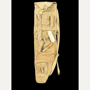 WW2 BRITISH BREN SPARE BARREL BAG WITH ACCESSORIES