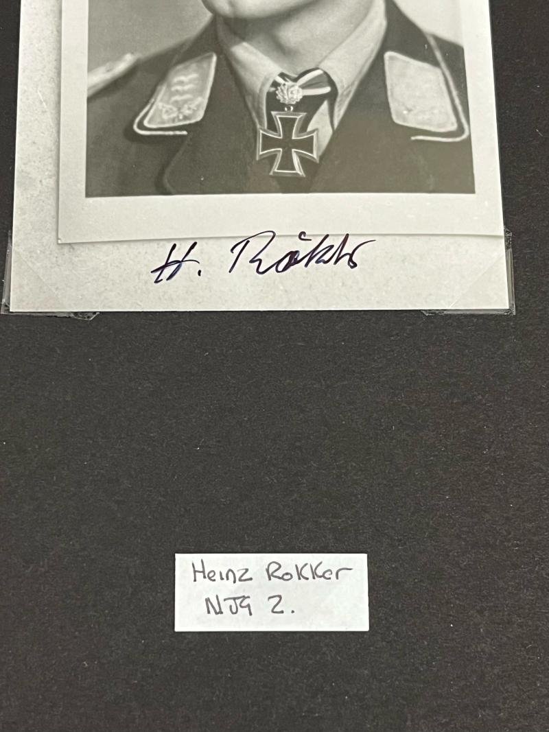 SIGNATURE OF WW2 GERMAN LUFTWAFFE PILOT HEINZ ROKKER — image 2