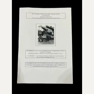 SIGNATURE OF WW2 GERMAN PILOT HAUPTMANN HERMANN GREINER