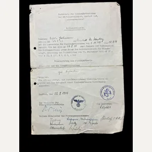 (Was £8) WW2 GERMAN BOARDING SCHOOL DOCUMENT