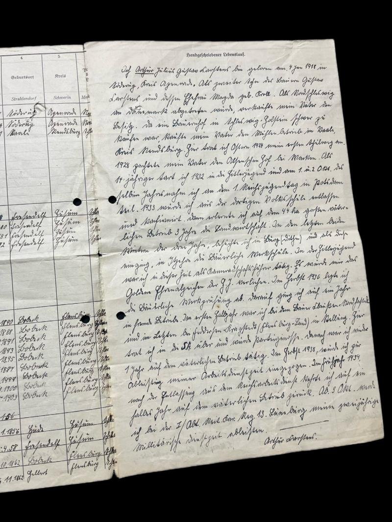 (Was £10) WW2 GERMAN BLUT UND BODEN QUESTIONNAIRE — image 3