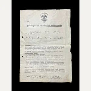 (Was £10) WW2 GERMAN BLUT UND BODEN QUESTIONNAIRE