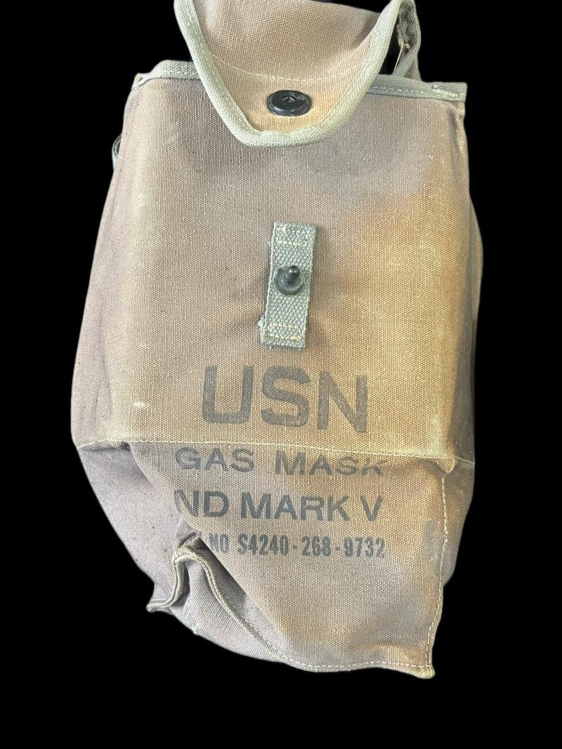 U.S. NAVY ND MARK V GAS MASK WITH BAG — image 2