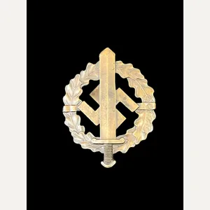 WW2 GERMAN SA SPORTS BADGE IN BRONZE (LOW SERIAL NUMBER)