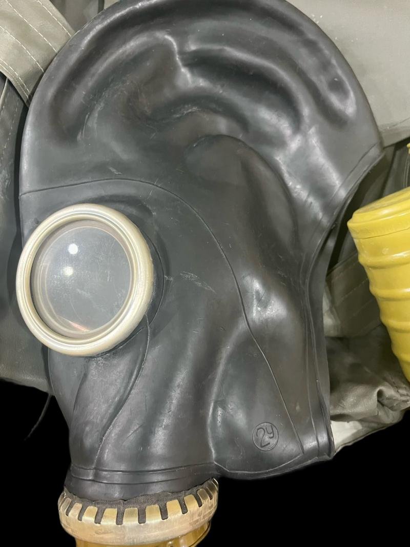 EAST GERMAN GAS MASK SET WITH A SOVIET GP-5 MASK — image 2