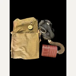 WW2 BRITISH MK.V GAS MASK WITH FILTER, BAG AND ANTI …