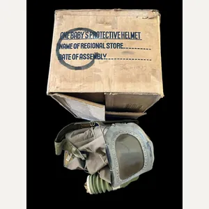 WW2 BRITISH BABY'S GAS MASK IN ORIGINAL BOX
