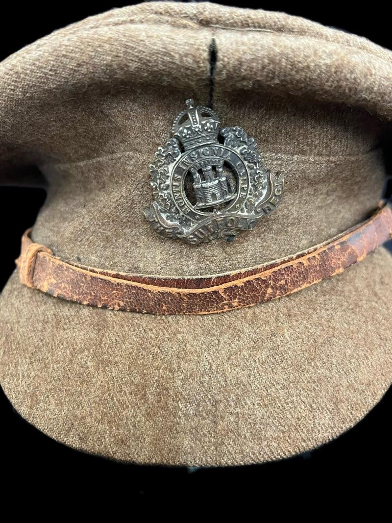 RARE WW1 BRITISH SUFFOLK REGIMENT OFFICER'S CAP — image 2