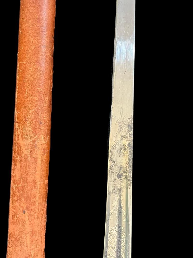 1897 PATTERN EDWARD VII ROYAL RIFLES OFFICER'S SWORD AND SCABBARD — image 10