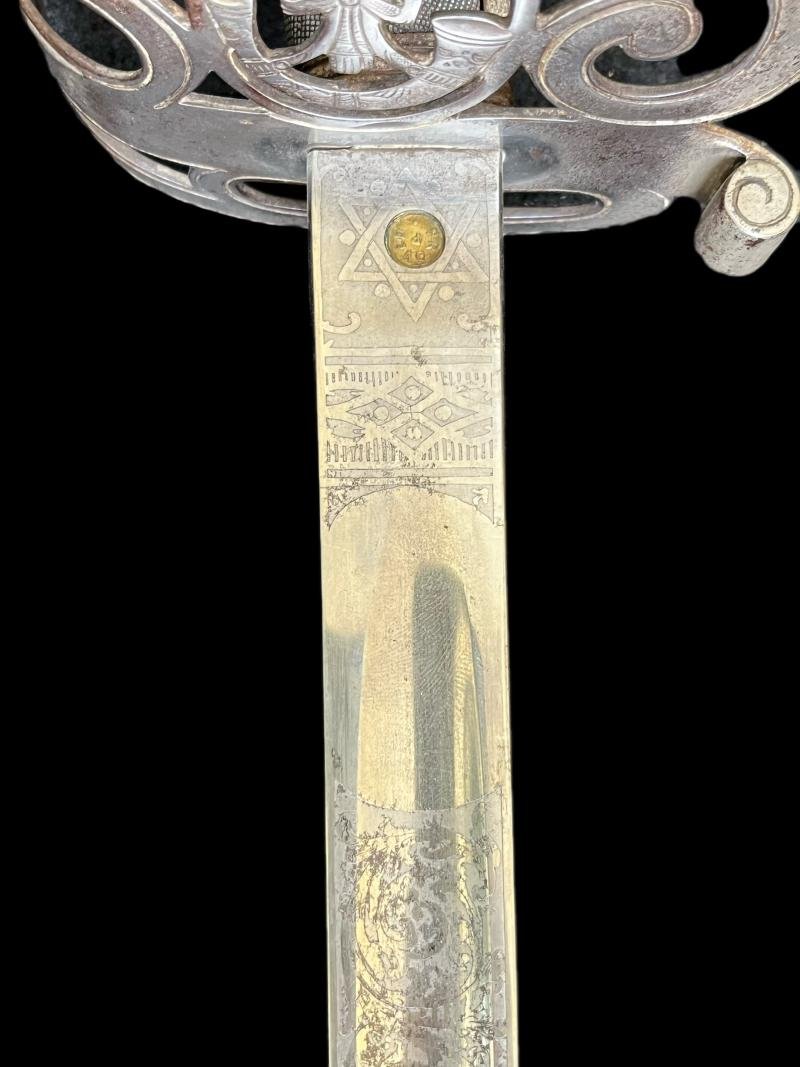 1897 PATTERN EDWARD VII ROYAL RIFLES OFFICER'S SWORD AND SCABBARD — image 7