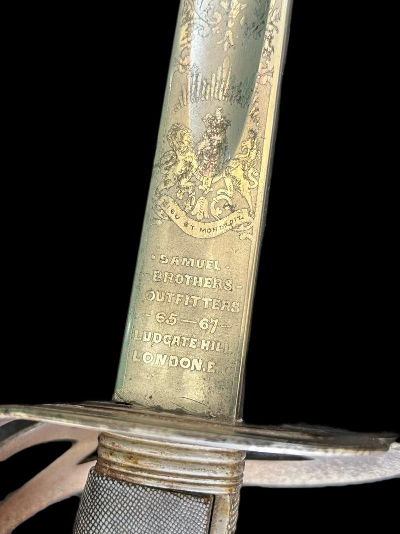 1897 PATTERN EDWARD VII ROYAL RIFLES OFFICER'S SWORD AND SCABBARD — image 9