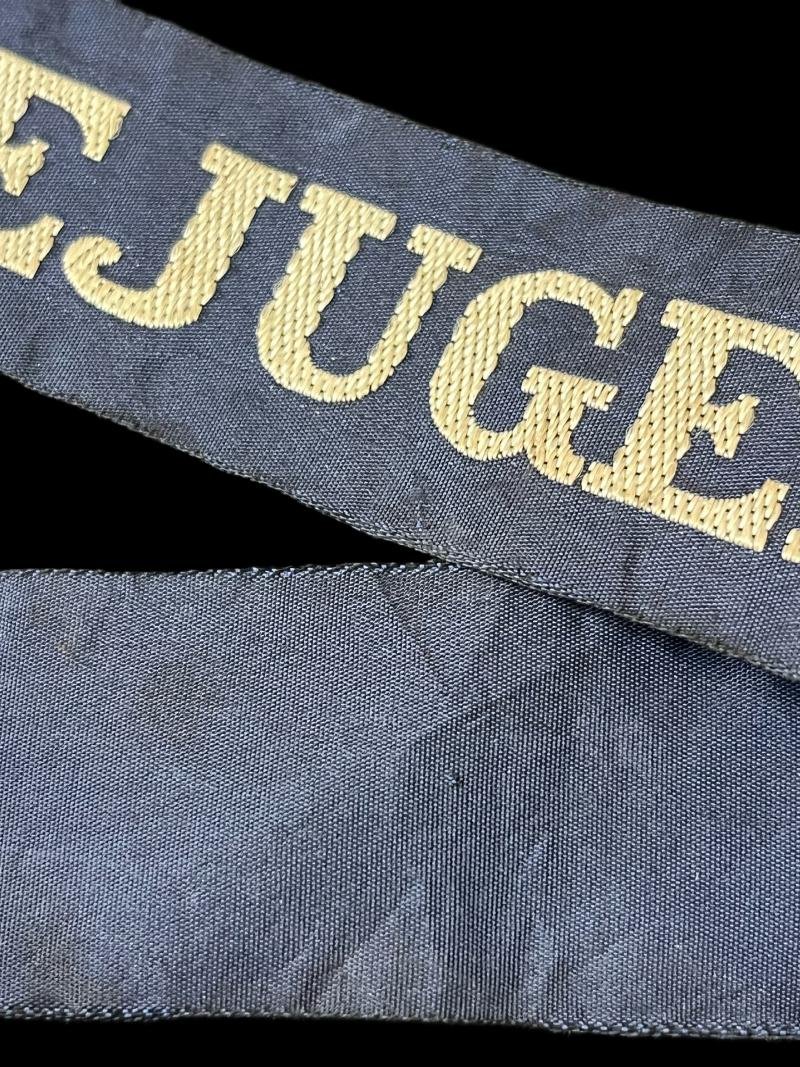 PRE WW2 GERMAN DEUTSCHE MARINE JUGEND CAP TALLY — image 3