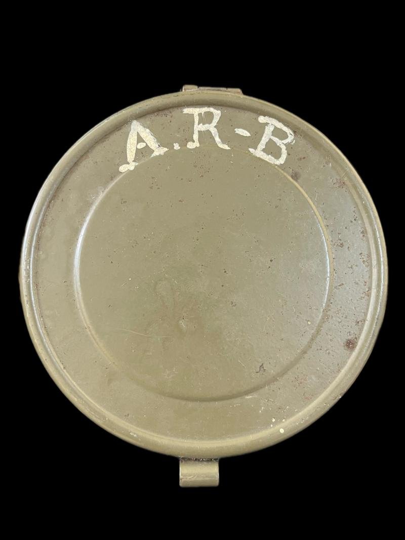 WW2 SWISS GAS MASK WITH FILTER AND TIN — image 5