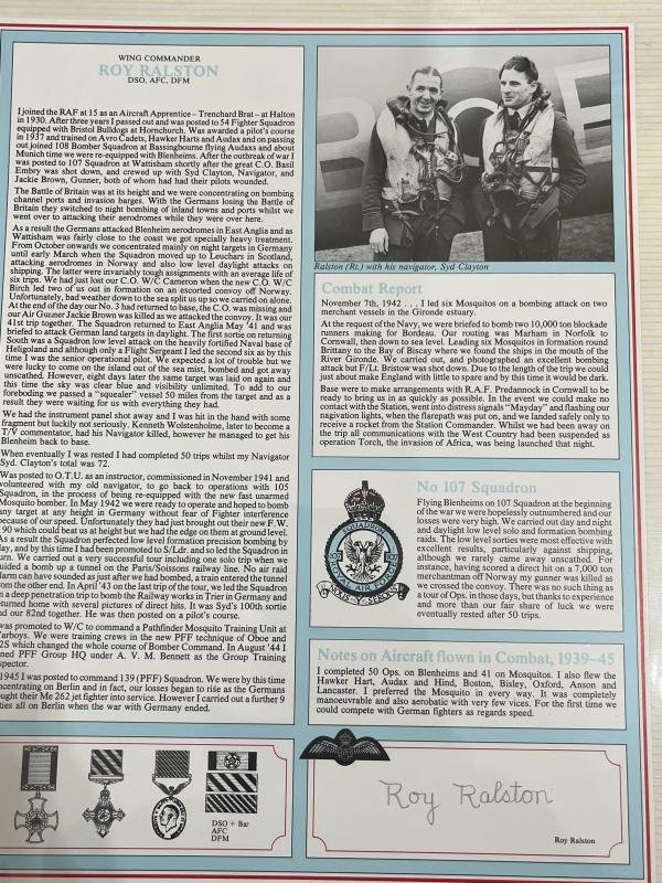 26 X RAF BOMBER COMMAND PILOT PROFILES AND HAND SIGNED SIGNATURES — image 5