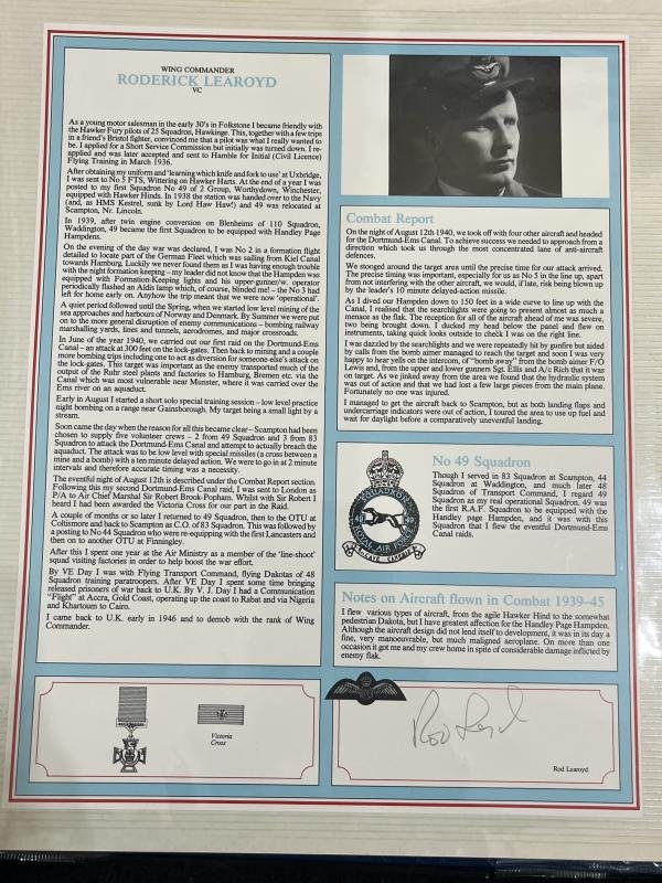 26 X RAF BOMBER COMMAND PILOT PROFILES AND HAND SIGNED SIGNATURES — image 8