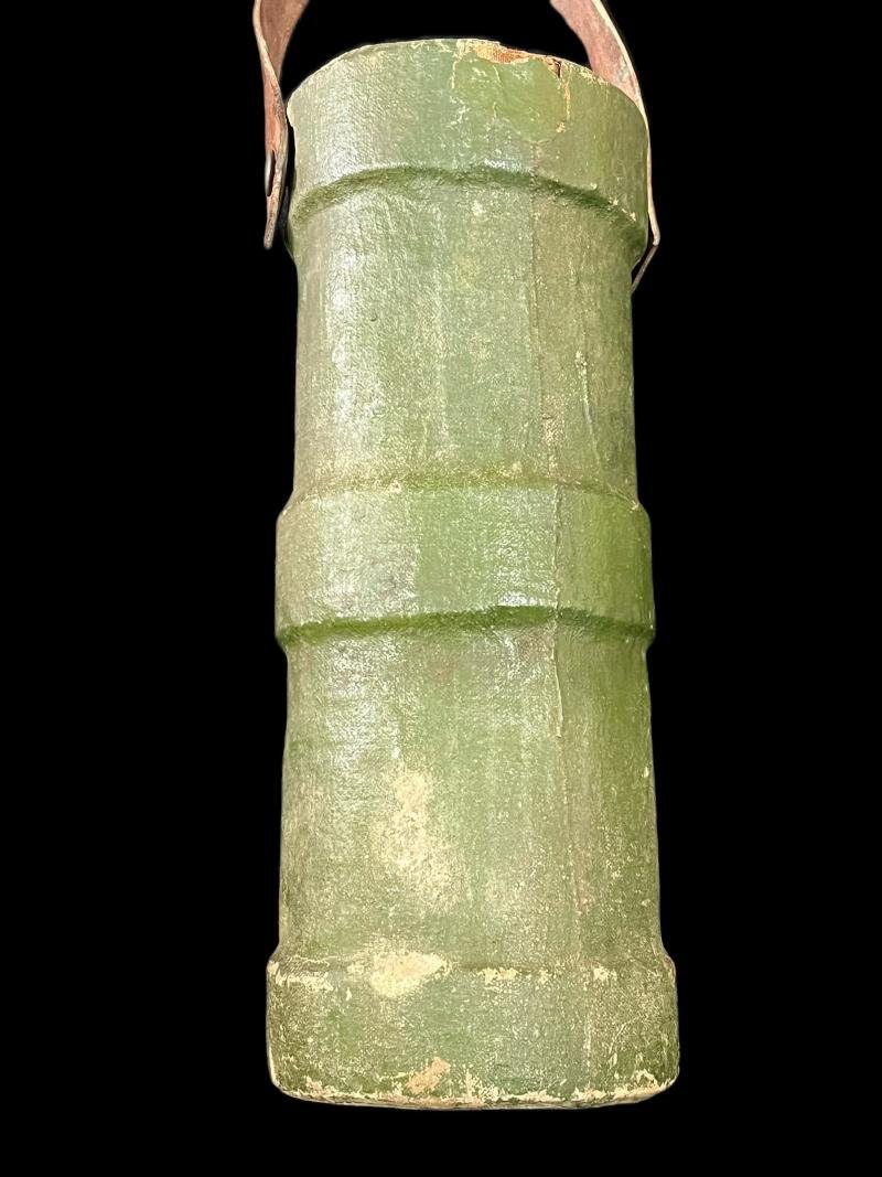 19TH CENTURY BRITISH CORDITE CONTAINER WITH LEATHER STRAP — image 5