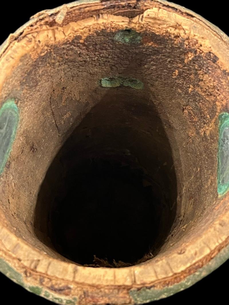 19TH CENTURY BRITISH CORDITE CONTAINER WITH LEATHER STRAP — image 6