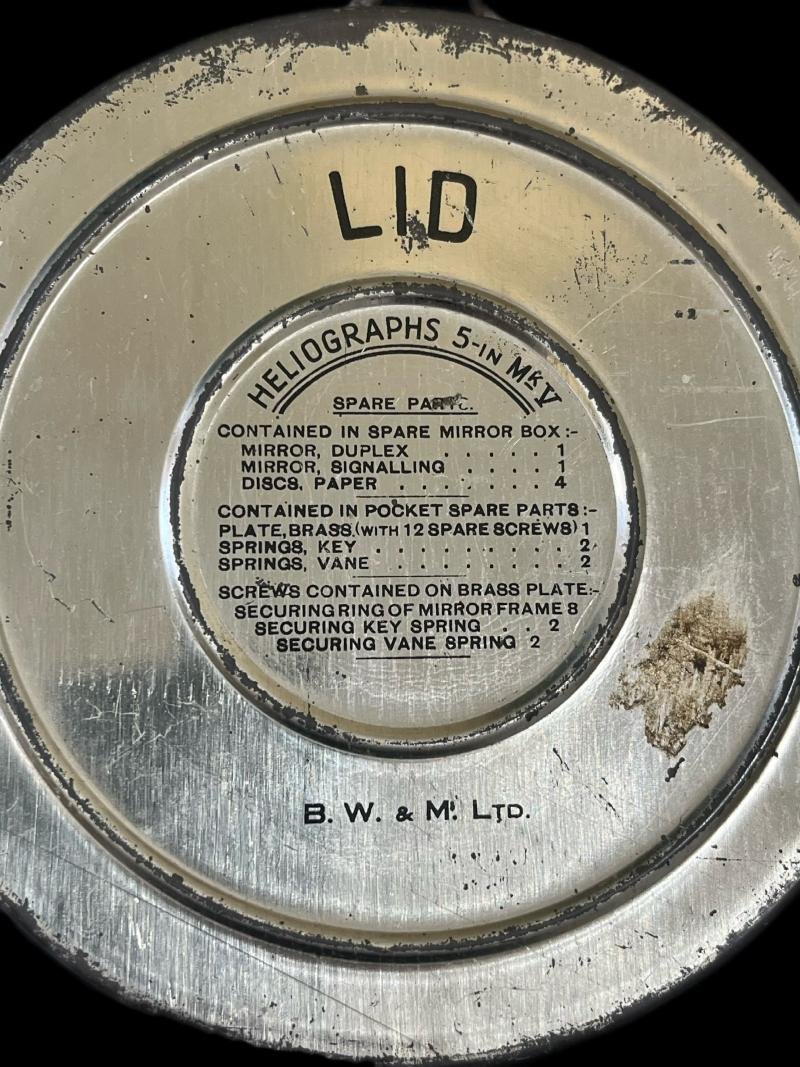 WW1 BRITISH HELIOGRAPH SPARE SIGNAL MIRROR — image 2