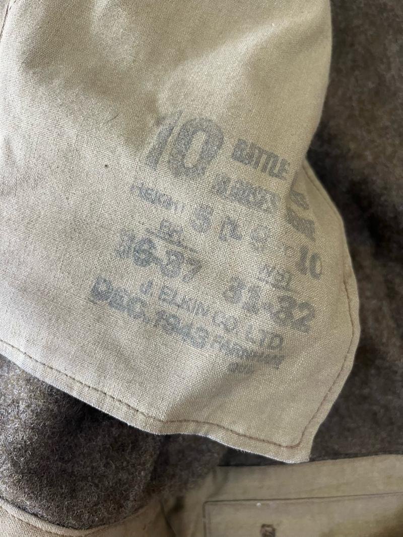 WW2 BRITISH ROYAL ARTILLERY BATTLEDRESS SET WITH PAPERWORK AND PROVINANCE — image 8