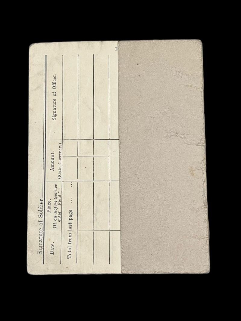UN-USED SOLDIER'S PAY BOOK — image 2