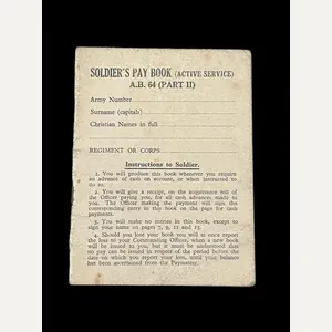 UN-USED SOLDIER'S PAY BOOK