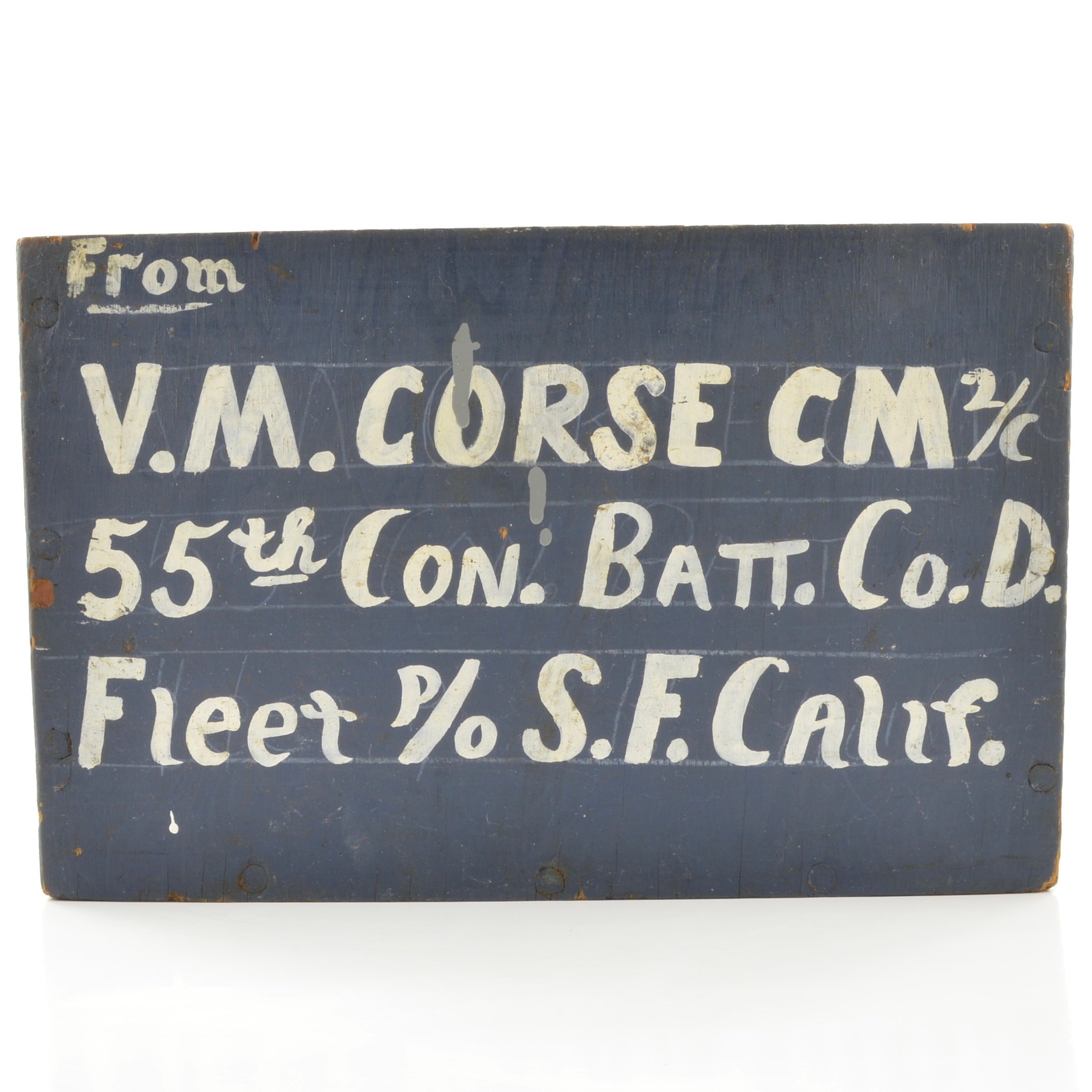 WWII Pacific Theater Seabee Souvenir Crate (ID'd) — image 2