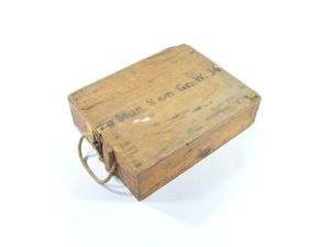 WWII German 8 Cm. Mortar Wooden Ammunition Crate (Empty)