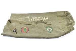 Korean War OD#7 Duffel Bag (ID'd to 24th Infantry Division …