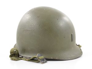 WWII Lieutenant's M1-C Airborne Paratrooper Helmet Shell (November 1944)
