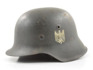 WWII German M42 Single Decal Heer Helmet, Liner, & Chinstrap …