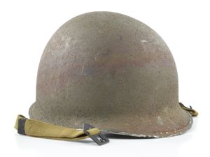 Mid-WWII Swivel Loop M1 Helmet & Westinghouse Liner (1944 Set)