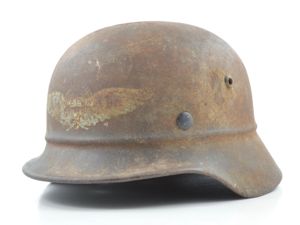 WWII German M35 Beaded Luftschutz Helmet Shell (EF64)