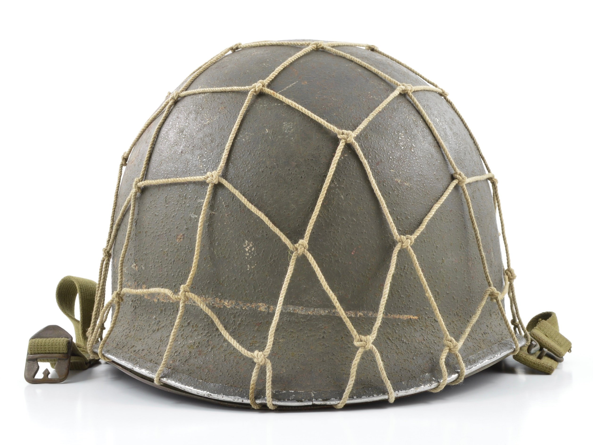 Mid-WWII Fixed Loop Paratrooper M1 Helmet & Westinghouse Jump Liner (1943 Set) — image 11