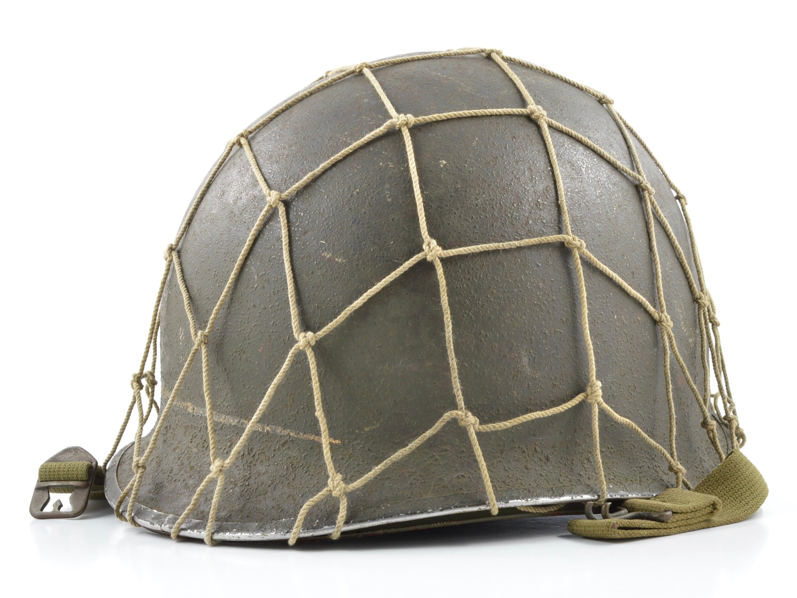 Mid-WWII Fixed Loop Paratrooper M1 Helmet & Westinghouse Jump Liner (1943 Set) — image 12