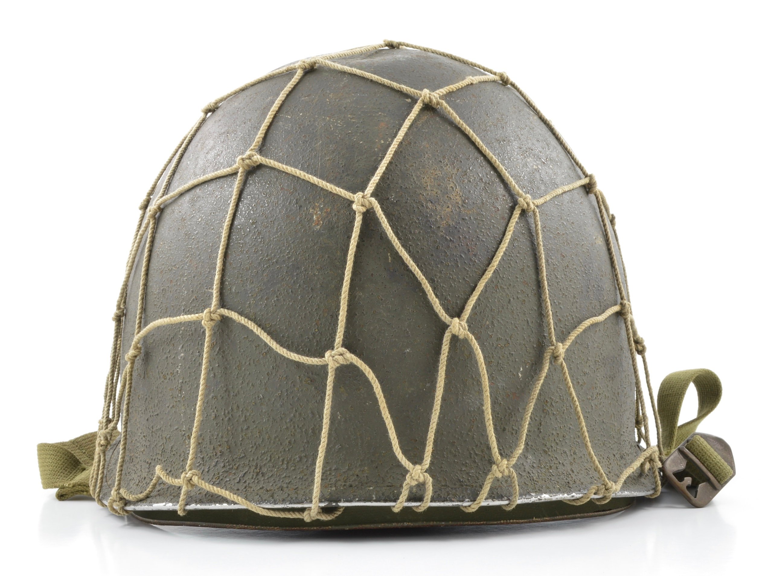Mid-WWII Fixed Loop Paratrooper M1 Helmet & Westinghouse Jump Liner (1943 Set) — image 14