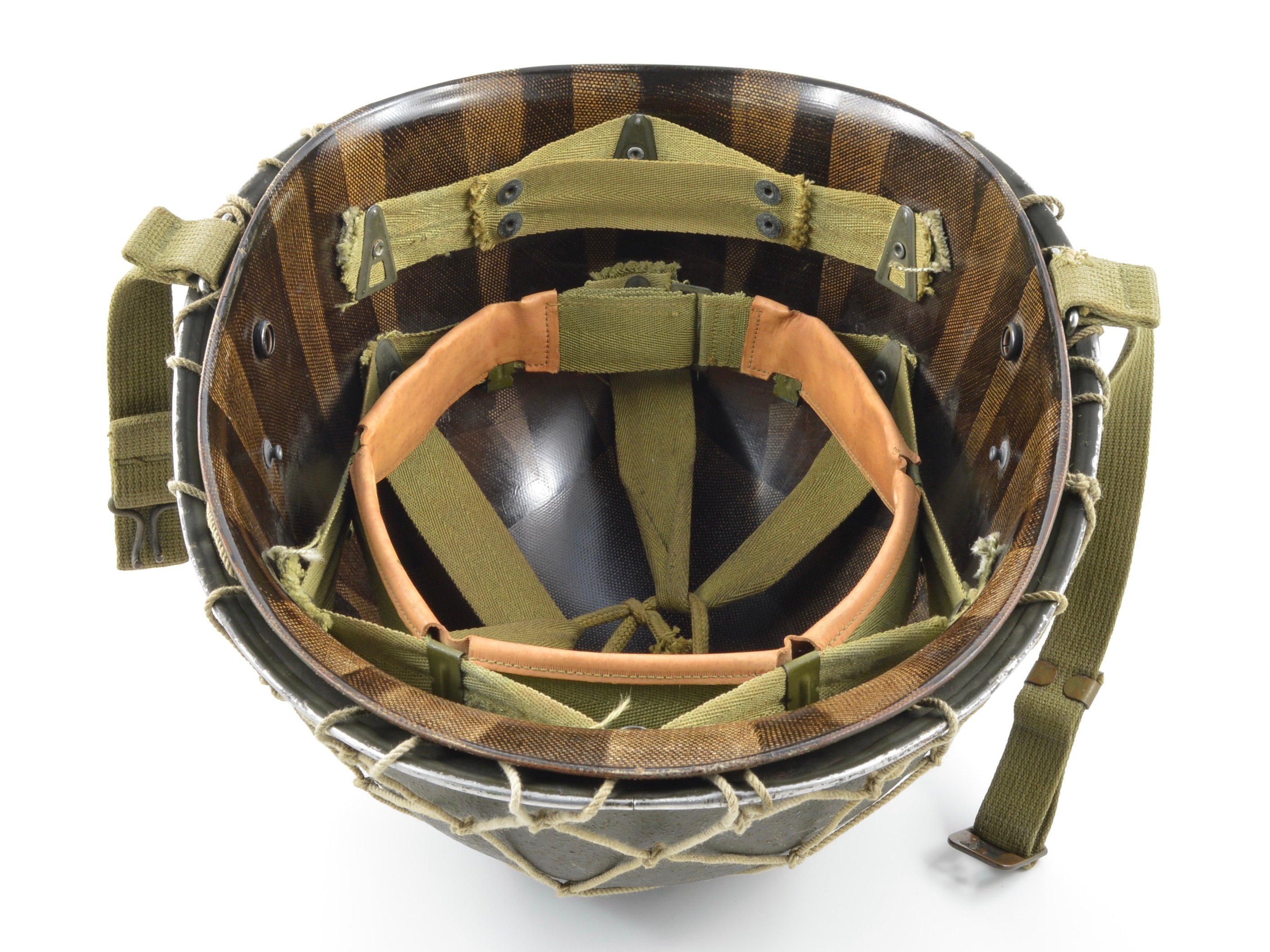 Mid-WWII Fixed Loop Paratrooper M1 Helmet & Westinghouse Jump Liner (1943 Set) — image 6