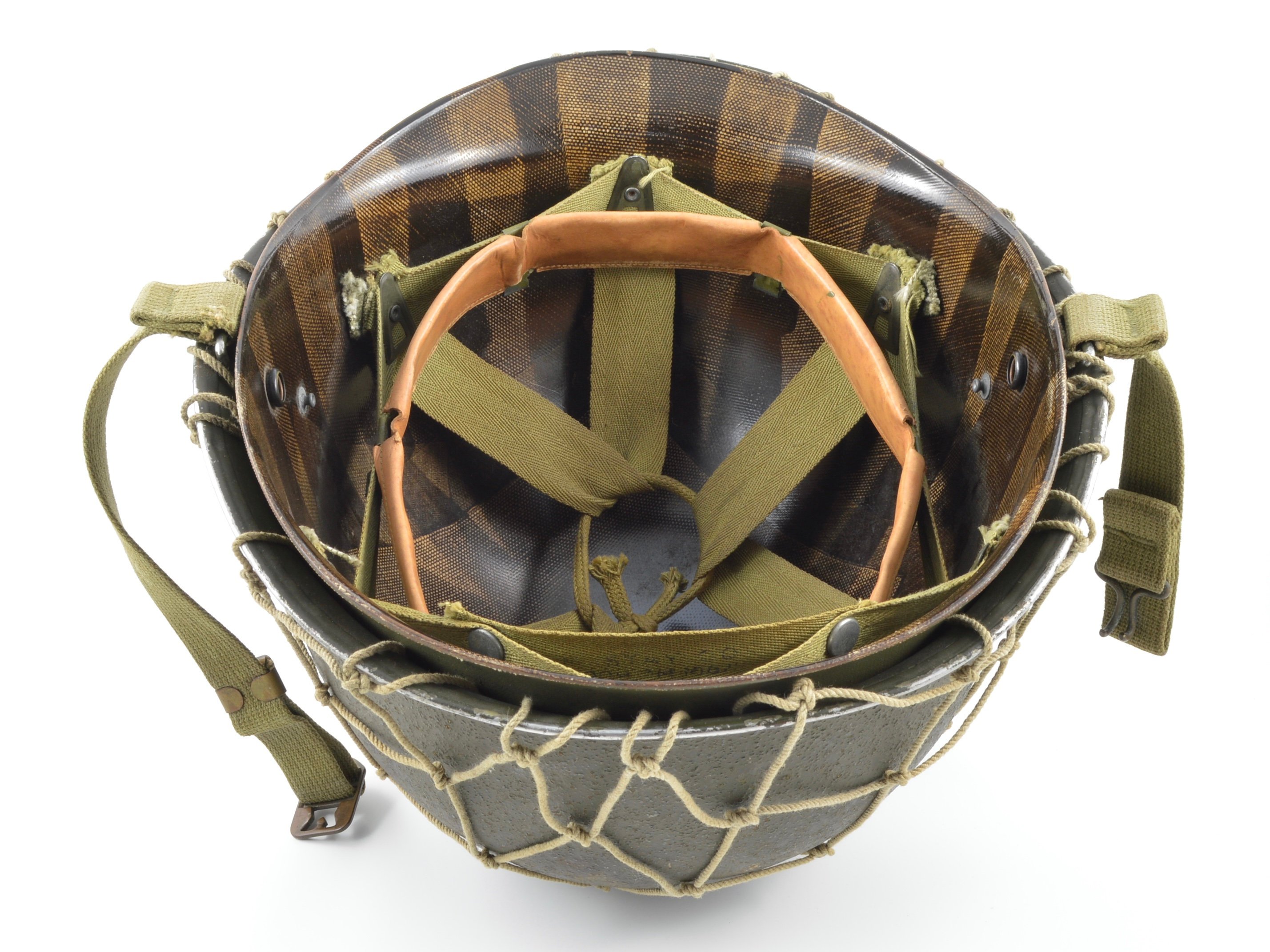 Mid-WWII Fixed Loop Paratrooper M1 Helmet & Westinghouse Jump Liner (1943 Set) — image 7
