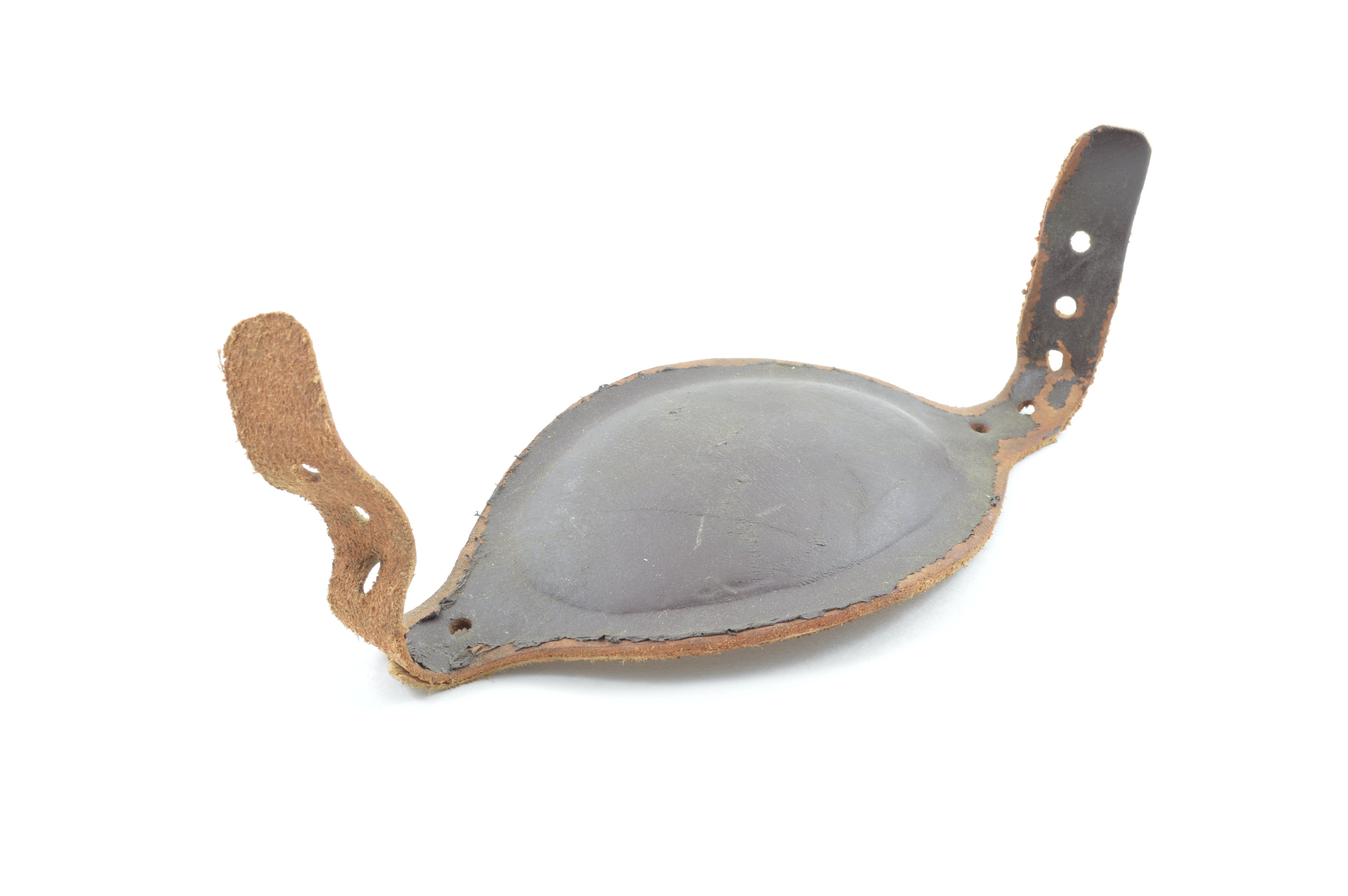 Early-WWII Russet Leather Paratrooper Helmet Liner Chin Cup — image 4