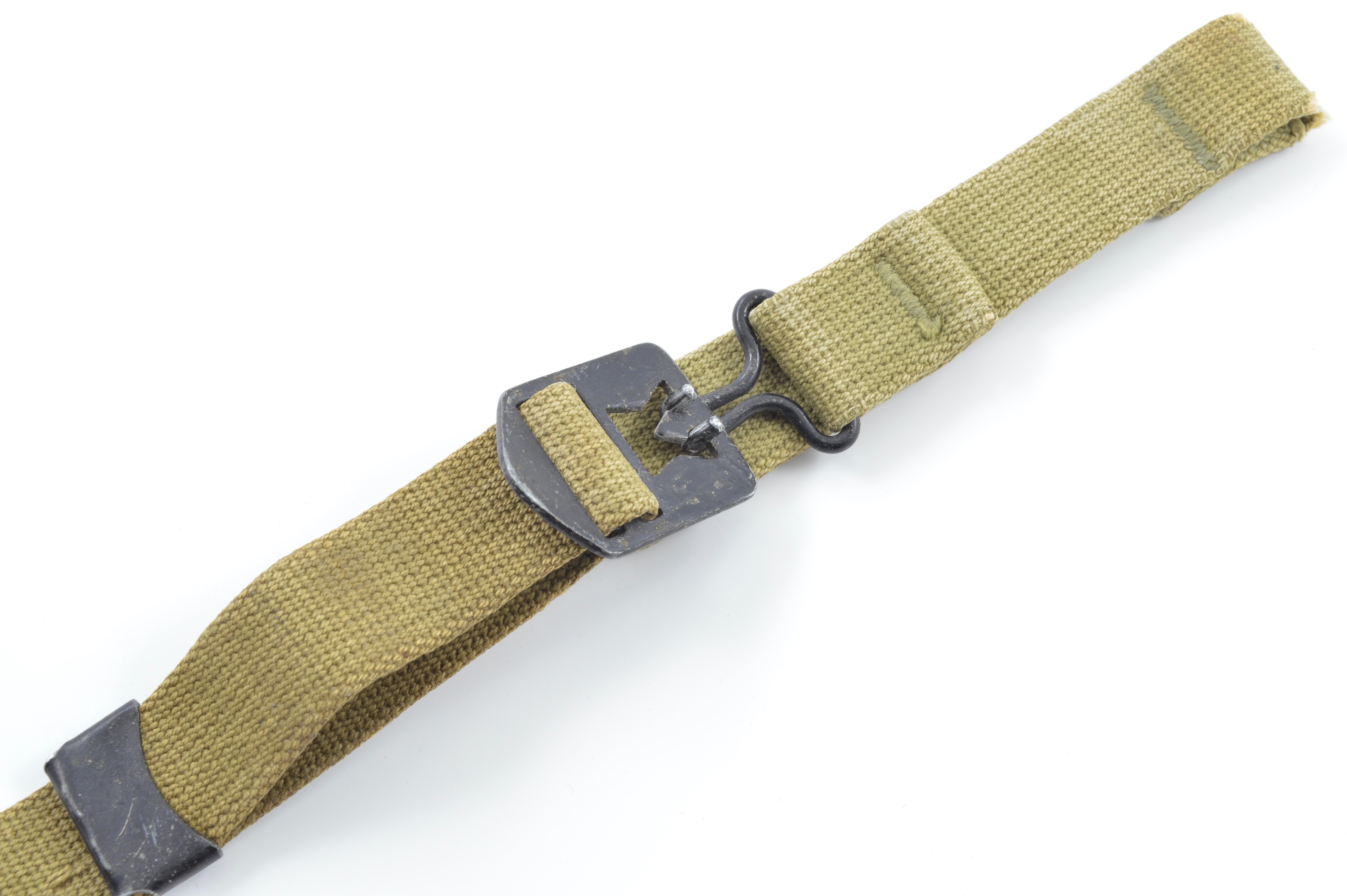 Mid-WWII Web Helmet Chinstraps OD#3 (Khaki) — image 2