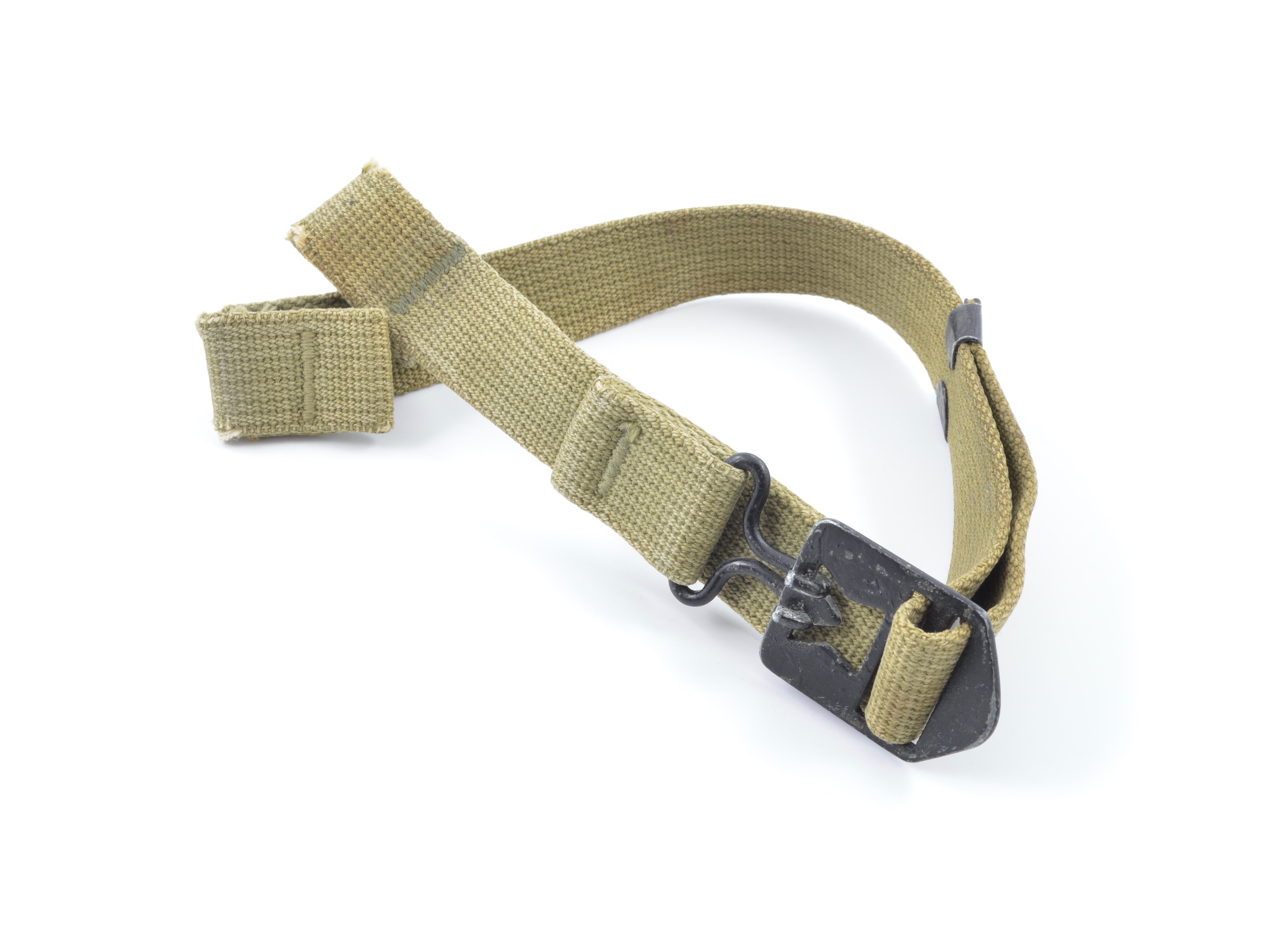 Mid-WWII Web Helmet Chinstraps OD#3 (Khaki) — image 6