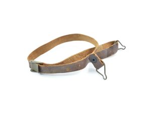 WWII Leather Liner Strap With Green Steel Buckle