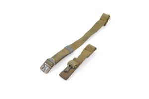Early-WWII Web Helmet Chinstraps OD#3 (Khaki) (Blemished)