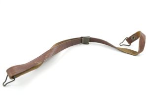 WWII Leather Liner Strap With Green Steel Buckle