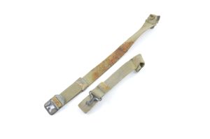 Early-WWII Web Helmet Chinstraps OD#3 (Khaki)