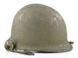 Late-WWII Swivel Loop Schlueter M1 Helmet Shell (1945)